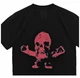 Футболка Chrome Hearts Черная футболка Chrome Hearts с красным принтом скелета из хлопка женская стильная креативная повседневная XS Чорна (2594277870f) - зображення 3