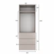 Шафа розпашна комбінована з антресоллю №1 Art in Head Light 1600х2600х500 Графіт сірий (A2LTK017000000) - зображення 3