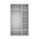 Шкаф распашной комбинированный с антресолью №12 Art in Head Light 1200х2600х500 Белый бриллиант (A2LTK0121000000) - изображение 4