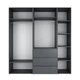Шкаф распашной комбинированный с антресолью №4 Art in Head Light 2000х2600х500 Графит серый (A2LTK047000000) - изображение 3