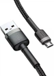 Baseus Cafule Micro USB Cable 2.4A (1m) CAMKLF-BG1 - кабель для зарядки и передачи данных, Gray/Black - зображення 3