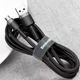 Baseus Cafule Micro USB Cable 2.4A (1m) CAMKLF-BG1 - кабель для зарядки и передачи данных, Gray/Black - зображення 6