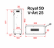Электрокамин с обогревом Royal 5D V-Art 25 (660x602x209) с 5D эффектом пламени, звуком, дровами и эффектом тления, реалистичным пламенем (5DVART25) - изображение 3