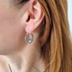 Серебряные серьги Лунница серебро 925 пробы Черненное 5517ч 2.90г - изображение 8