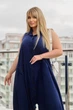 Женское комбинезон-платье в стиле бохо SOLINNA, софт, большие размеры 46–56 LI-6614 Синий, 54-56 - изображение 3