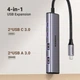 USB-хаб UGREEN 4-Port USB-C Hub - зображення 3