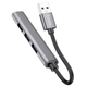 USB-хаб HOCO HB26 4 in 1 adapter(USB to USB3.0+USB2.0*3) Metal Gray - изображение 3