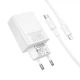 Мережевий зарядний пристрій з кабелем BOROFONE BAS73A Source single port PD20W charger set (C to iP) (EU) White - зображення 4