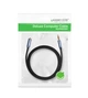 Аудіокабель ugreen AV118 3.5mm Male to 3.5mm Female, nylon braid, 2m Чорний - изображение 2