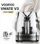 Картридж багаторазовий VooPoo Vmate V3 0.4 Ом Вупу Вмейт для под систем з бічною заправкою на 3 мл та магнітним кріпленням - зображення 1