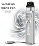 POD система Vaporesso XROS PRO Silver до 30 Вт 1200 мАч перезаправляемая электронная сигарета 3 мл металл серебряная - изображение 1