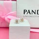 Серебряные серьги Pandora с логотипом 282314C01 - изображение 2