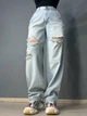 Джинси жіночі Its Basic 2952-1-12 skater jeans широкі рвані 36 блакитні - зображення 1