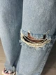 Джинси жіночі Its Basic 3311-1 super baggy широкі рвані 40 блакитні - зображення 5