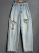 Джинси жіночі Its Basic 2952-1-12 skater jeans широкі рвані 36 блакитні - зображення 6