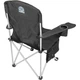Крісло туристичне складане Camp&GO Heated Deluxe Quad з підігрівом сталева рама поліестер до 110 кг 2 підлокітники підсклянник-сітка 2 кишені для аксесуарів компактне складання кемпінгове крісло чорне - зображення 4