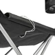 Крісло туристичне складане Camp&GO Heated Deluxe Quad з підігрівом сталева рама поліестер до 110 кг 2 підлокітники підсклянник-сітка 2 кишені для аксесуарів компактне складання кемпінгове крісло чорне - зображення 7