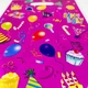 Пакеті для сладостей 16х25 см Happy Birthday з кульками та колпачками Упаковка 10 штук Фуксія - зображення 3