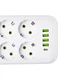 Мережевий фільтр-подовжувач SMART 6 розеток 4 USB-A+1 USB Type-C на 5 метрів білий - зображення 5