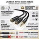 Аудио разветвитель UGREEN AV141 3.5 мм mini jack на наушники и микрофон (20cm, 4 pin). Black - изображение 2