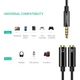 Аудио разветвитель UGREEN AV141 3.5 мм mini jack на наушники и микрофон (20cm, 4 pin). Black - изображение 5
