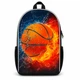 Рюкзак школьный спортивный детский Basketball для мальчика черного цвета с принтом - изображение 2