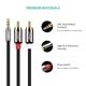 Аудіокабель UGREEN AV116 3.5mm Male to 2RCA Male, PVC, 5m Black - зображення 8