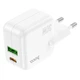 Мережевий зарядний пристрій HOCO C111A Lucky dual-port PD30W+QC3.0 charger White - зображення 4