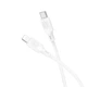 Кабель BOROFONE BX113 Lenny PD silicone charging data cable iP (L=1M) White - зображення 1