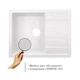 Мийка для кухні Lidz 650x500/200 WHI 01 білий (LIDZWHI01650500200) - изображение 2
