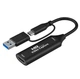 Зовнішня карта відеозахоплення Video Capture Card Type-C USB 3.0 4K HDMI BLK - зображення 1