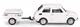 Model kolekcjonerski Daffi Fiat 126p + Przyczepa Niewiadow Krótka 1:43 K‑611 Biały (5905422116115) - obraz 4