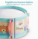 Perkusja edukacyjna dla dzieci Woopie 5 bebnow 1 talerz taboret z motywem zwierzatek (55099) (5906280655099) - obraz 4