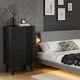 Комод высокий 110 см, Dendro Black diamond wood - изображение 1