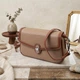 Стильная женская сумка с фактурным клапаном из натуральной кожи Vintage 22620 Бежевая - изображение 1