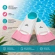 Ласты короткие Renvo Frio 33-35 детские ласты для плавания силиконовые тренировочные ласты для детей и подростков розово-белые - изображение 1