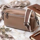 Женская стильная сумка из натуральной кожи Vintage 22599 Бежевая - изображение 1
