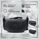 Кожаная женская сумка через плечо с необычным бегунком брелком Vintage 22615 Черная - изображение 3
