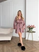 Піжама жіноча трійка халат майка шорти Priscilla Collection L-XL рожевий - зображення 4