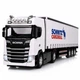 Игрушечный грузовик Scania, белый, 31 см, металлический — свет, звук, инерция - изображение 1