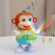 Інтерактивна Мавпа барабанщик 20см музична іграшка WToys зі світлом, ходить і співає T2038 - зображення 1