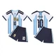 Футбольная форма Месси (Messi) №10 Аргентина 26/27 детская и подростковая 24 (130-140см) домашняя бело-голубая - изображение 2
