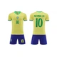 Футбольна форма Неймар (Neymar Jr) №10 БразилІя 26/27 дитяча та підліткова 30 (150-160см) домашня жовто-синя - зображення 1