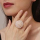 Кольцо женское бижутерия в бусинах jeweston Белое - изображение 2