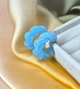 Женские сережки Крученые кольца Акрил jewelry Голубые - изображение 7