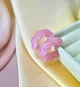 Жіночі сережки Кручені кільця Акрил jewelry Рожеві - зображення 4