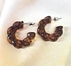 Женские сережки Крученые кольца Акрил jewelry Янтарные - изображение 5