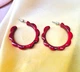 Женские сережки Ромашки Акрил jewelry Крарсные мраморные - изображение 5