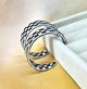 Жіночі сережки кільця Акрил jewelry Чорно-білі - зображення 5