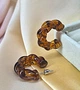 Женские сережки Крученые кольца Акрил jewelry Янтарные - изображение 9